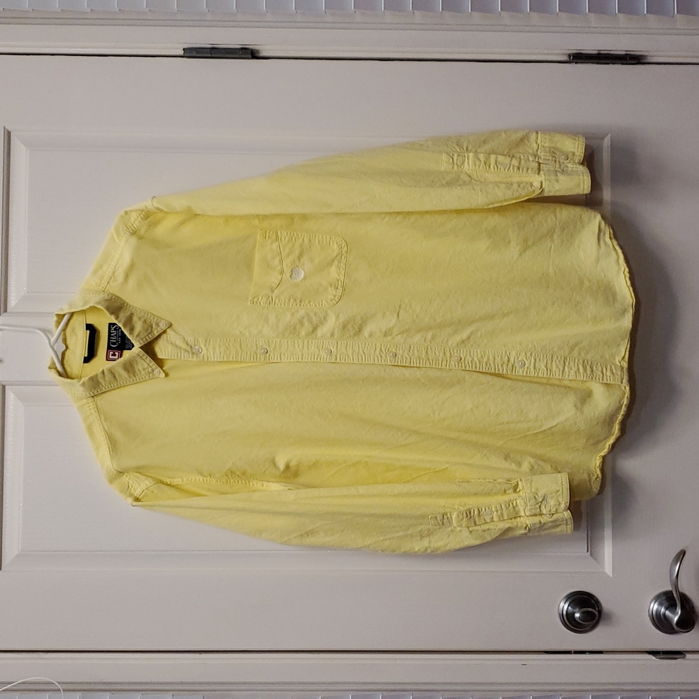 Mens CHAPS YELLOW long sleeve Men's shirt, Size X-Large